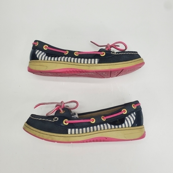 Sperry Top-Sider Preppy Casual Boat Shoes Loafers Women's Pink and Blue Size 5M - Picture 8 of 12